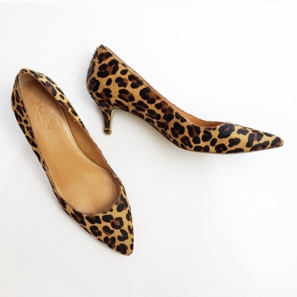 J.Crew Esme leopard calf hair kitten heels - Picture 2 of 5